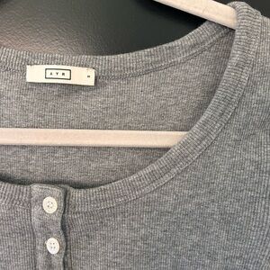 AYR Heather Gray Ribbed Top